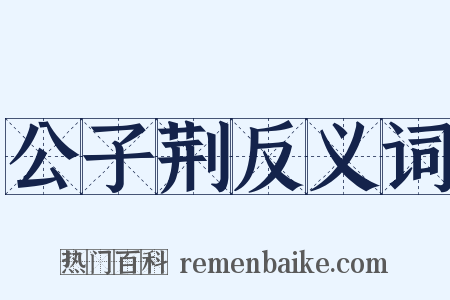 公子荆反义词是什么意思的图片